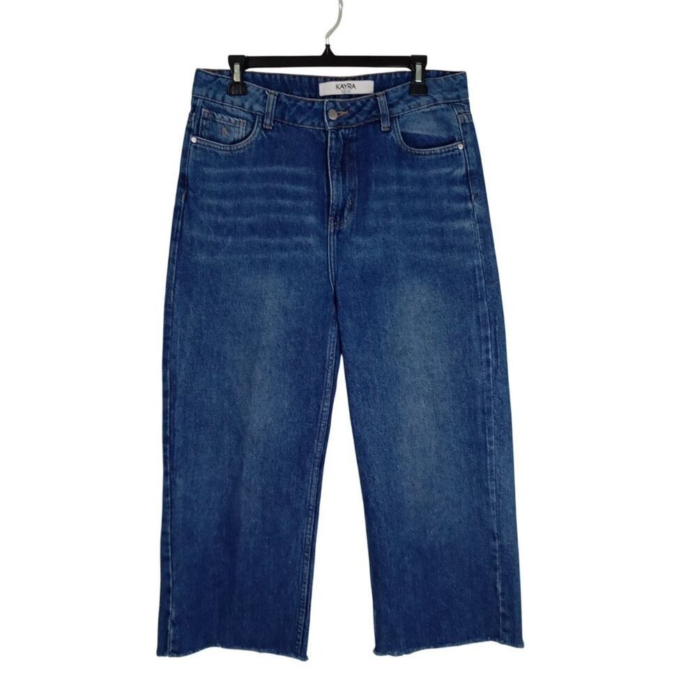 Kayra Wide-Leg Blue Denim Jeans Women Size 32